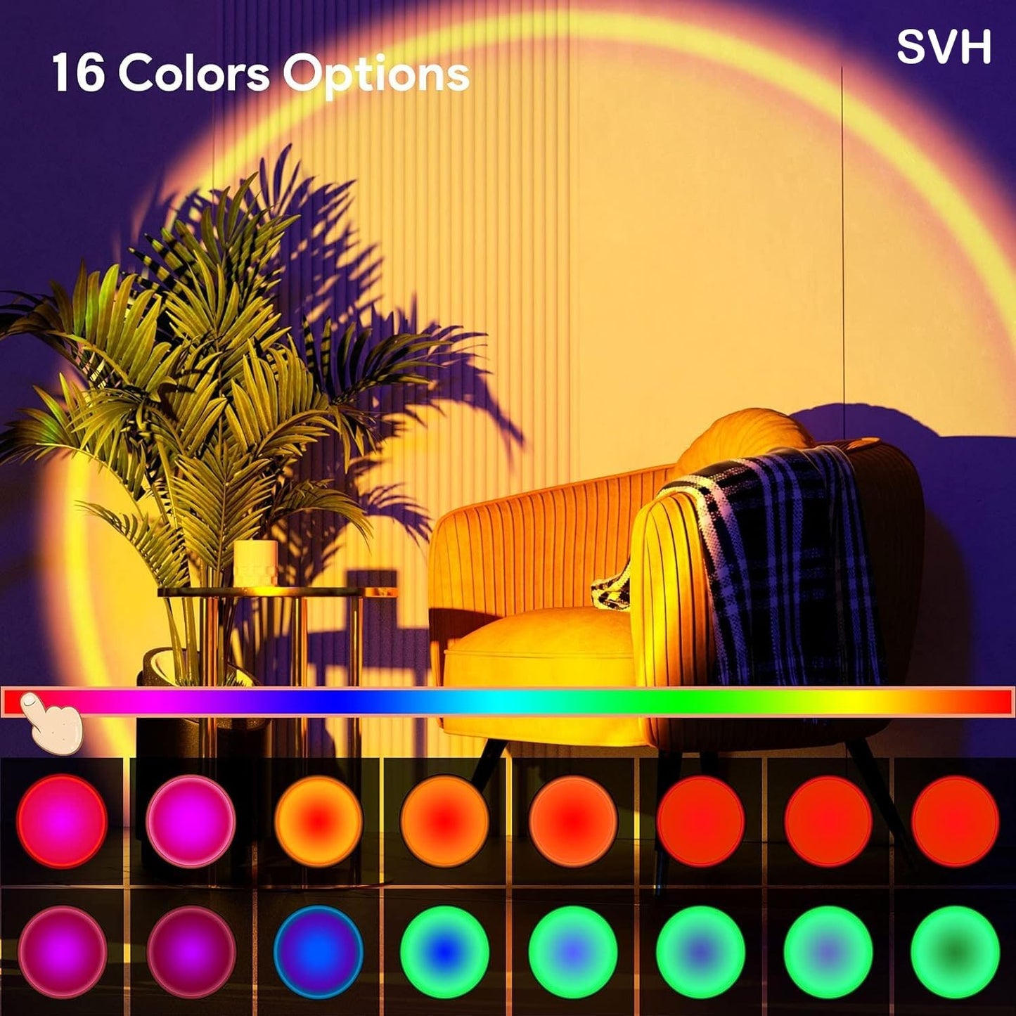 TANSICO Sunset LED Lamp with 16 Colors & Remote