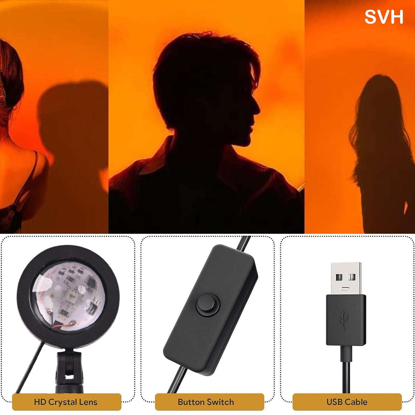 TANSICO Sunset LED Lamp with 16 Colors & Remote