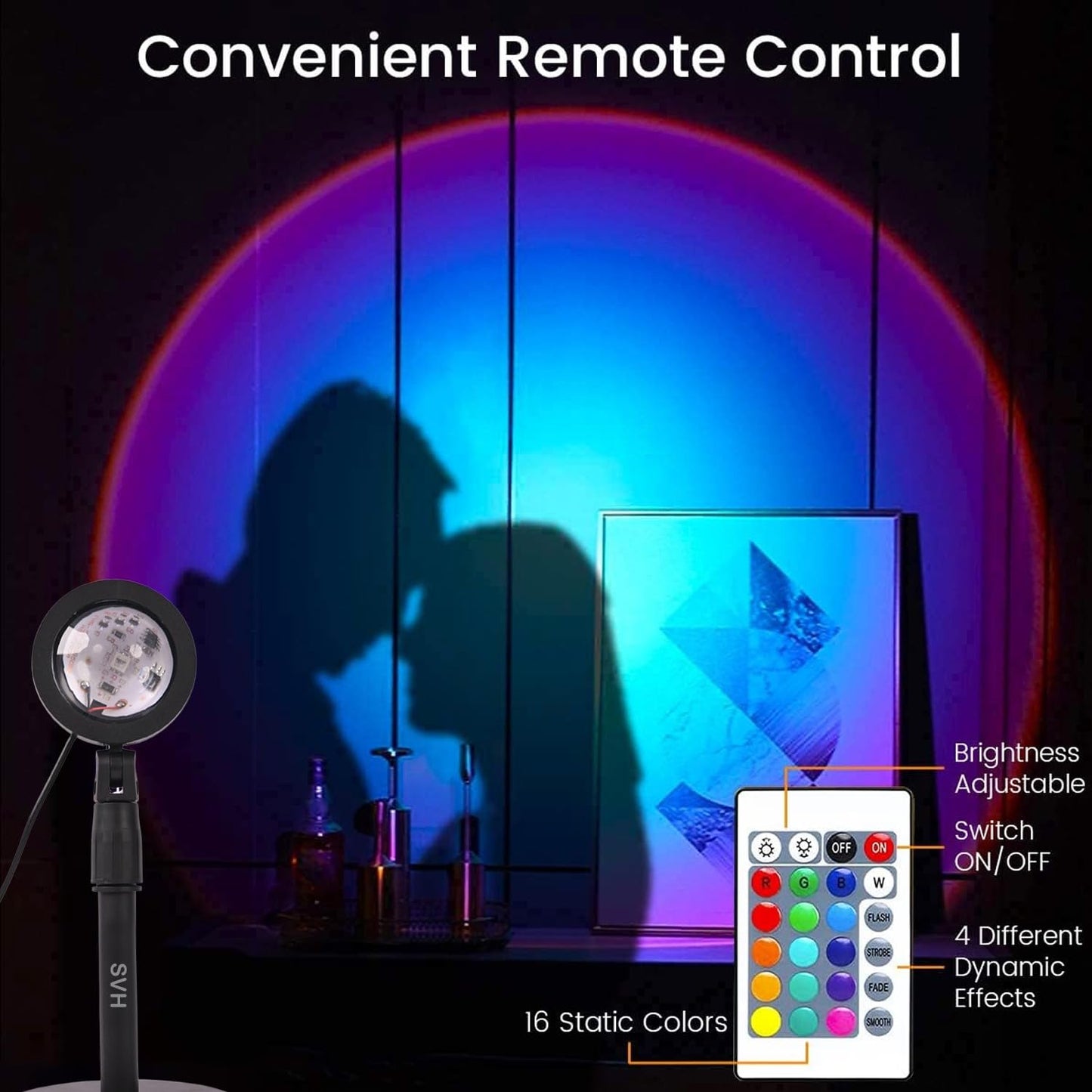 TANSICO Sunset LED Lamp with 16 Colors & Remote
