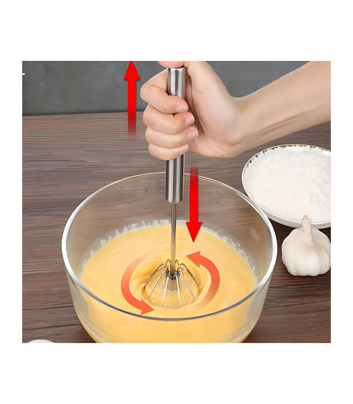 TANSICO SS Manual Blender – Stainless Steel Egg Whisk