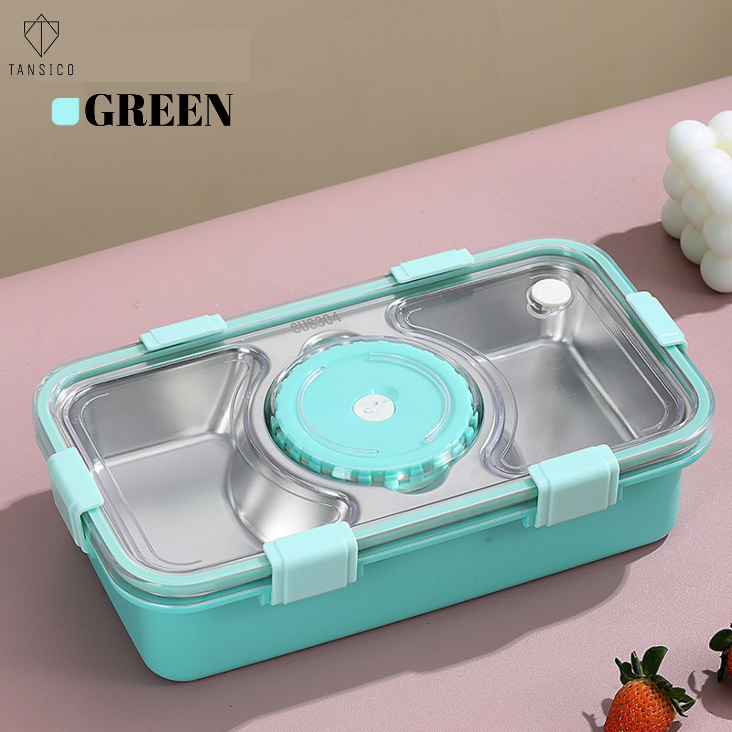 TANSICO 3 Compartment BENTO Lunch Box