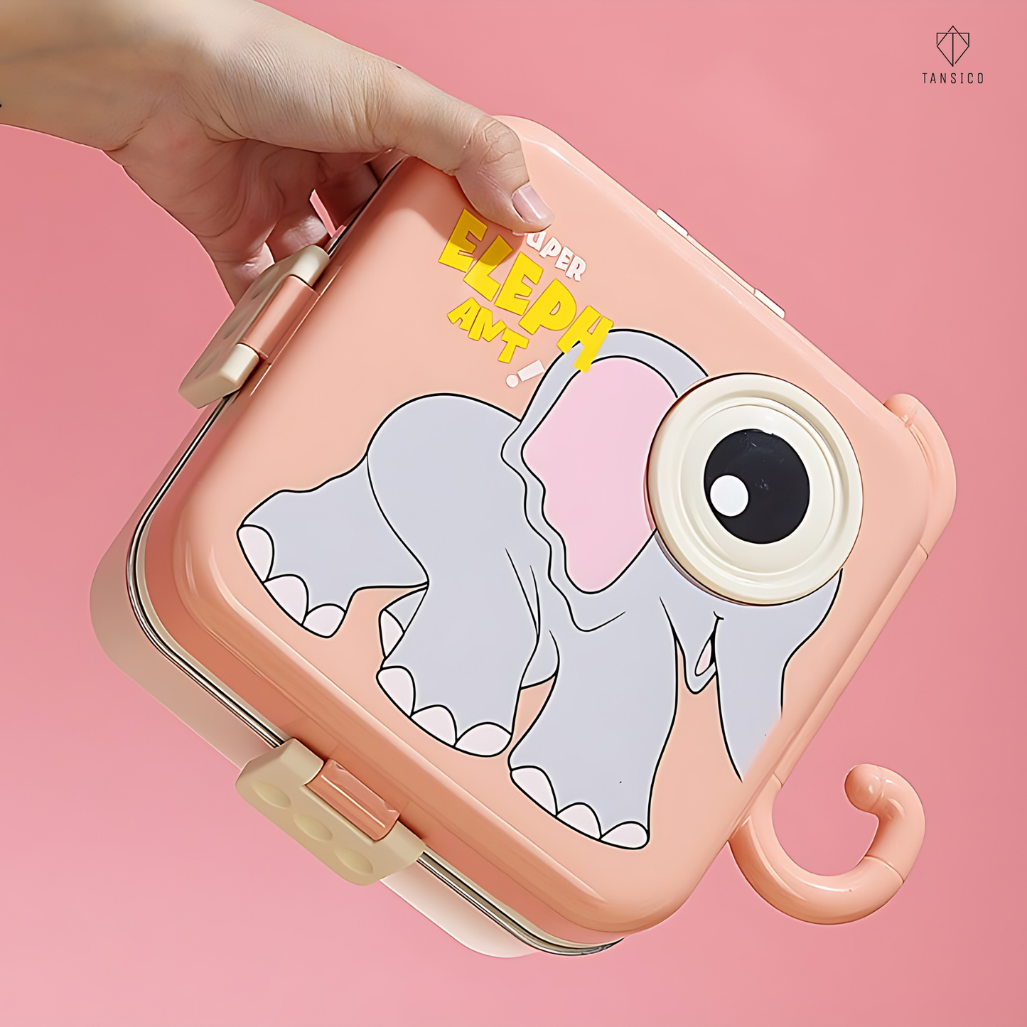TANSICO Elephant Square Lunch Box