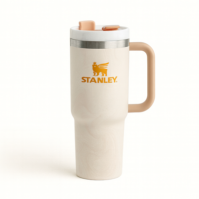 TANSICO 40 oz Insulated Tumbler with Handle – Rose Quartz Marble