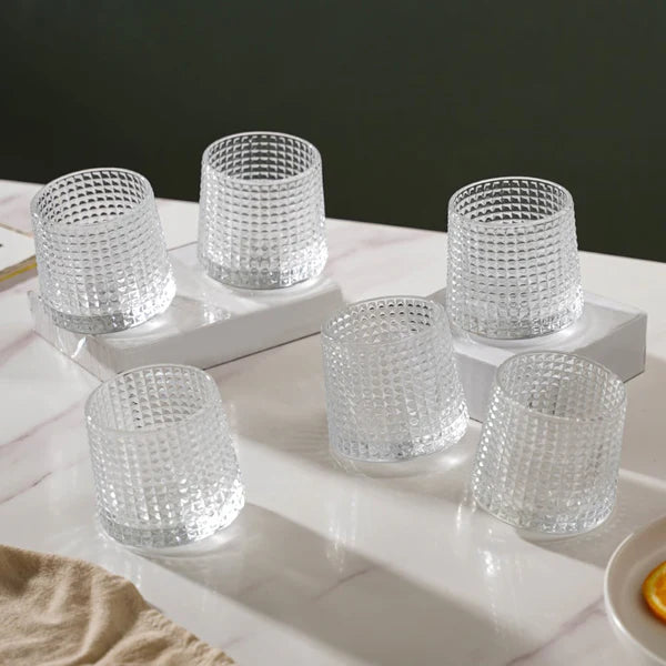 TANSICO Rotating Whiskey Glass Set – 150ml (Set of 6)