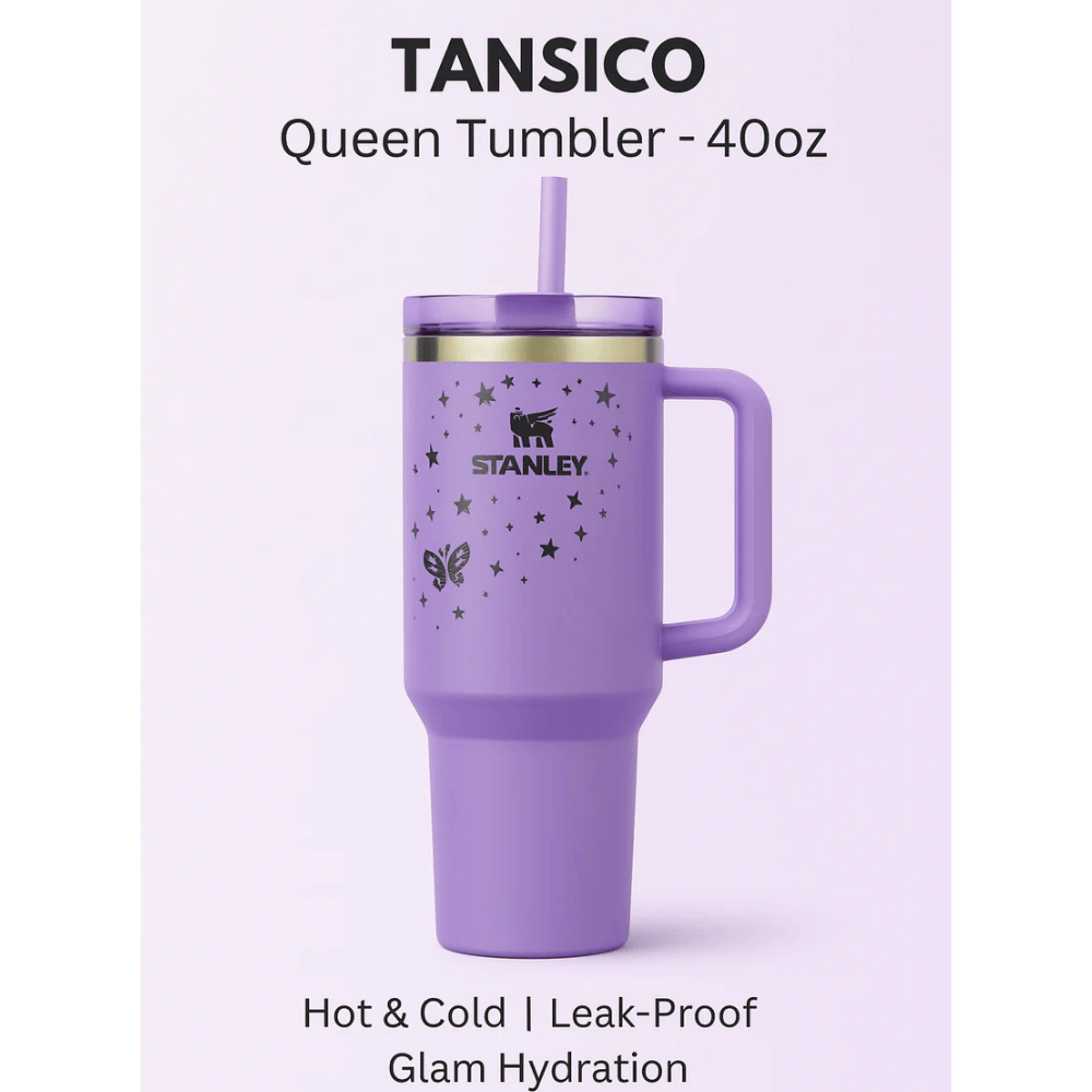 TANSICO 1.18LQueen Tumbler – Lavender Insulated Stainless Steel Cup