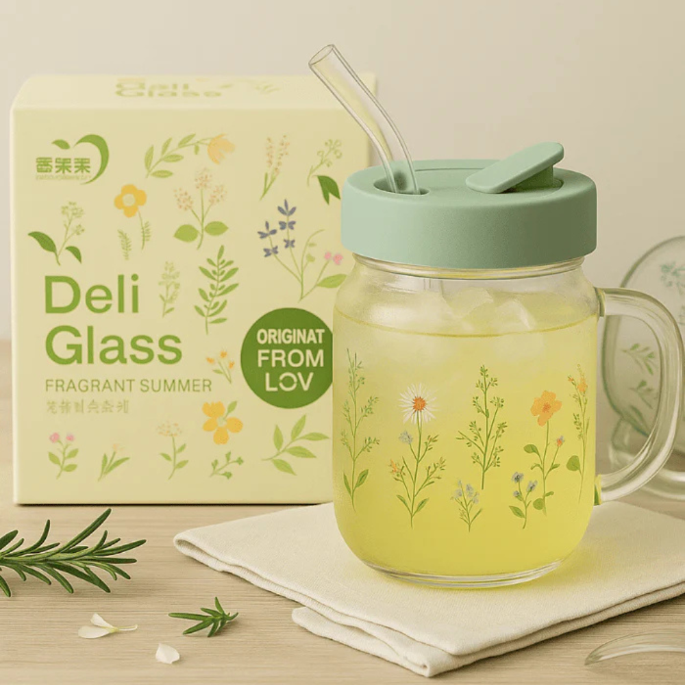 TANSICO Fragrant Summer Glass Mug – 600ml
