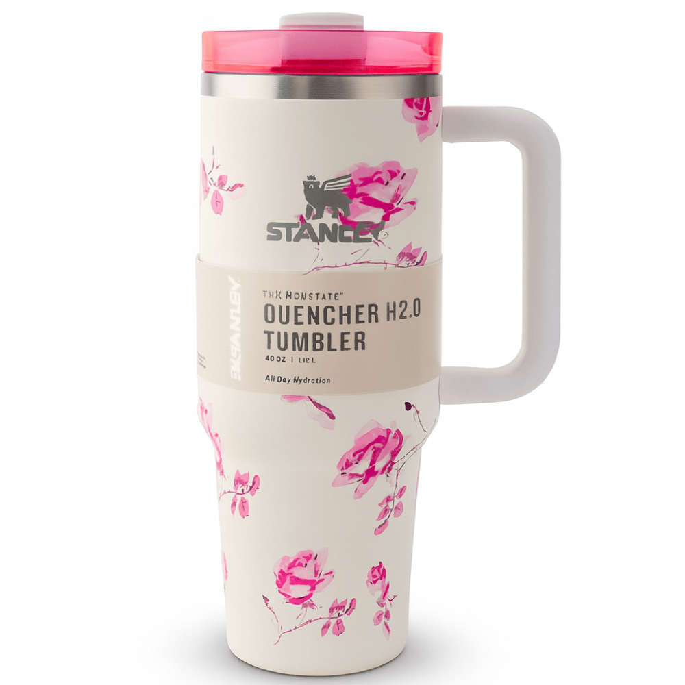 TANSICO 1.18L Stainless Steel Tumbler – BloomQuench Floral Edition Tumbler
