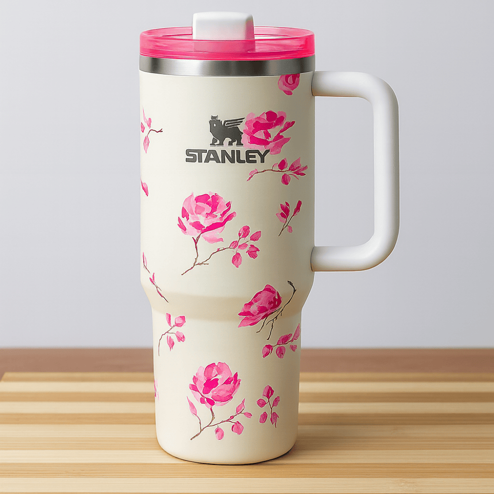 TANSICO 1.18L Stainless Steel Tumbler – BloomQuench Floral Edition Tumbler