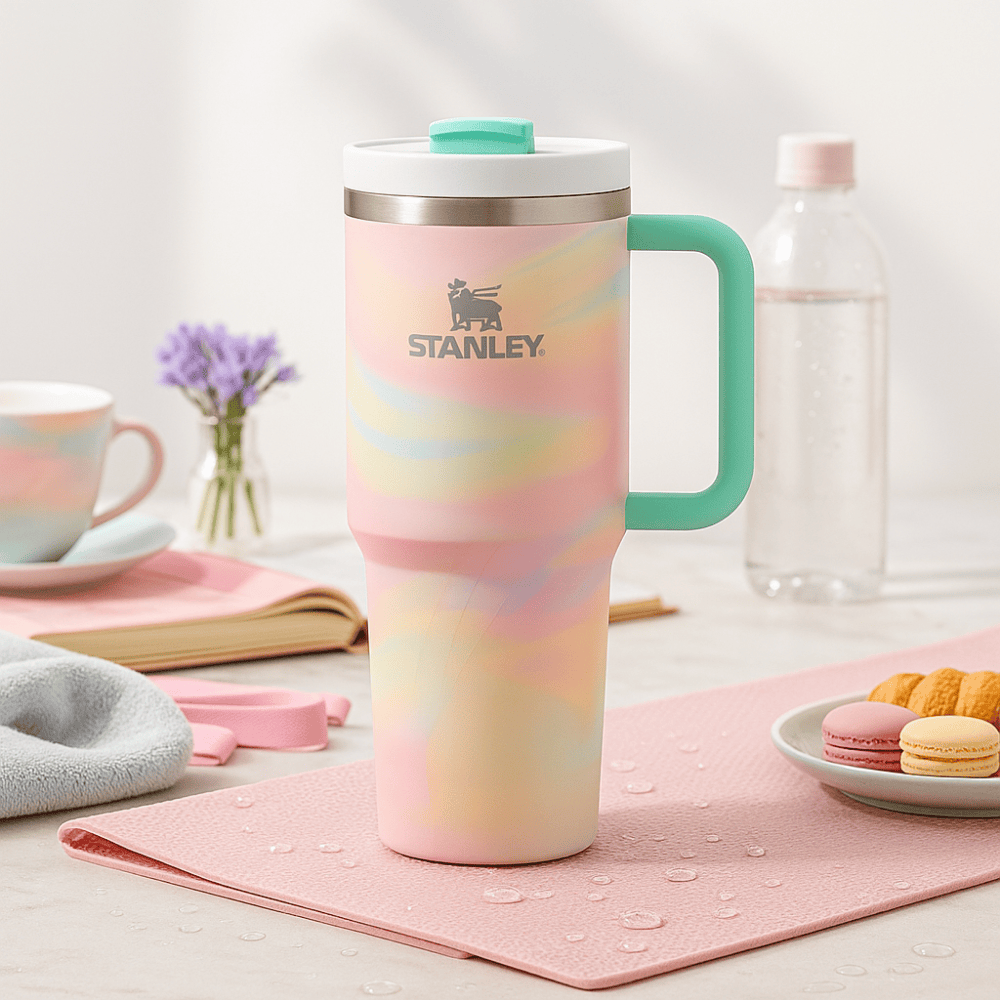 TANSICO 1.18L Stainless Steel Tumbler - Pastel Marble