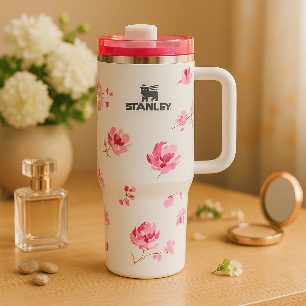TANSICO 1.18L Stainless Steel Tumbler – BloomQuench Floral Edition Tumbler