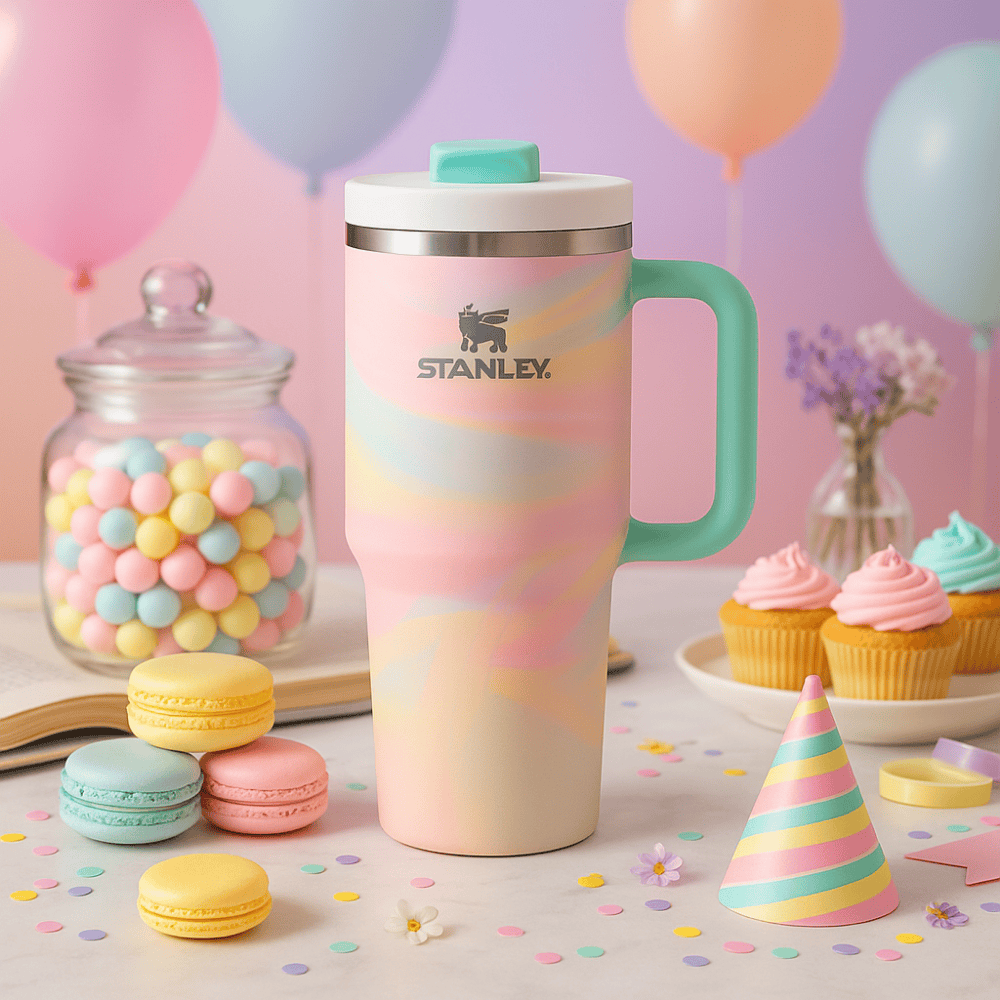 TANSICO 1.18L Stainless Steel Tumbler - Pastel Marble