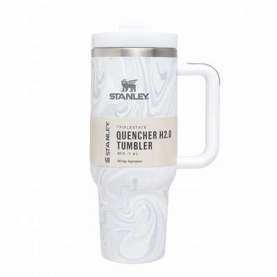 TANSICO 1.18L Stainless Steel Tumbler - Marble White