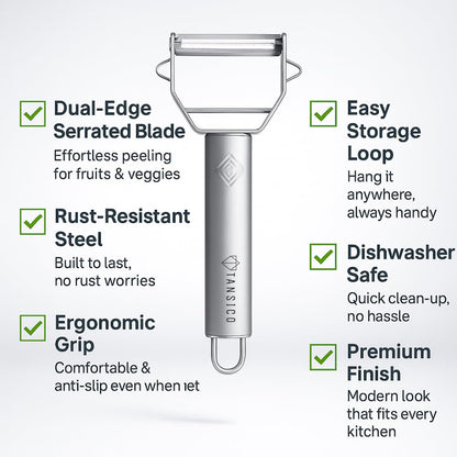 TANSICO Stainless Steel Vegetable Peeler