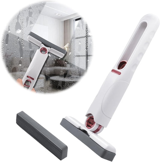 Foldable Window & Glass Cleaner with Wiper Blade