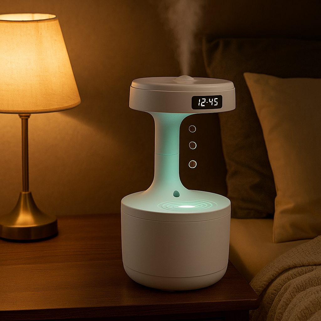 TANSICO Digital Humidifier with Clock Display