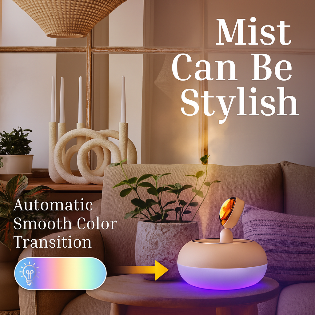TANSICO Flame Mist Humidifier with LED Lamp