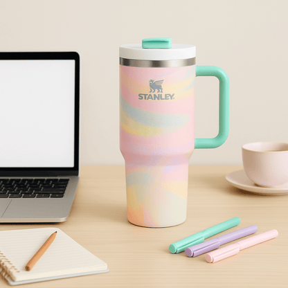 TANSICO 1.18L Stainless Steel Tumbler -  Pastel Marble