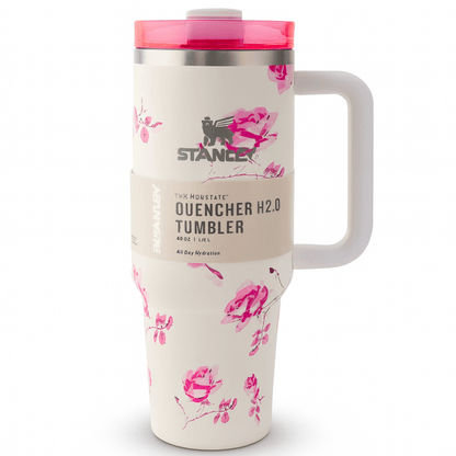 TANSICO 1.18L Stainless Steel Tumbler – BloomQuench Floral Edition Tumbler