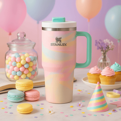 TANSICO 1.18L Stainless Steel Tumbler -  Pastel Marble