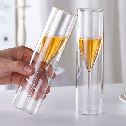 TANSICO DOUBLE-WALLED CHAMPAGNE FLUTE GLASS