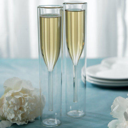 TANSICO DOUBLE-WALLED CHAMPAGNE FLUTE GLASS