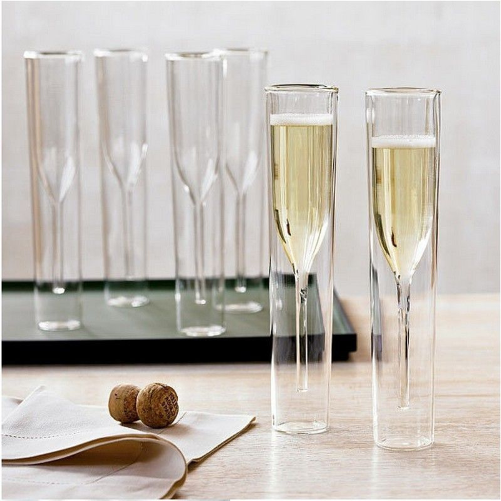 TANSICO DOUBLE-WALLED CHAMPAGNE FLUTE GLASS