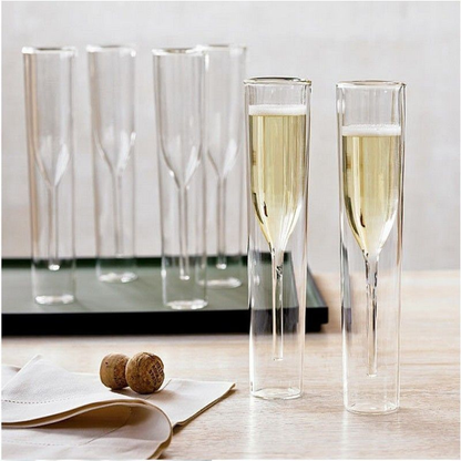 TANSICO DOUBLE-WALLED CHAMPAGNE FLUTE GLASS