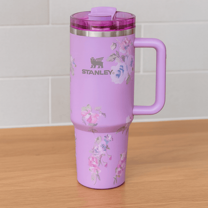 TANSICO 1.18L Floral Insulated Tumbler – Vintage Bloom Lavender