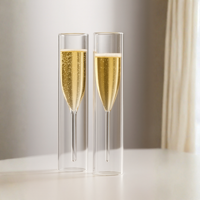 TANSICO DOUBLE-WALLED CHAMPAGNE FLUTE GLASS