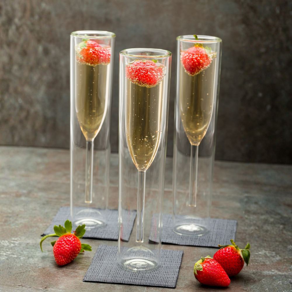 TANSICO DOUBLE-WALLED CHAMPAGNE FLUTE GLASS