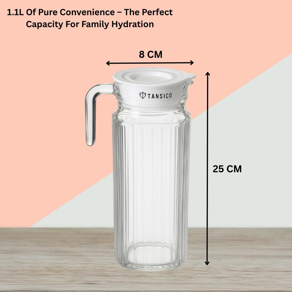 TANSICO 1.1 L Borosilicate Glass Jug
