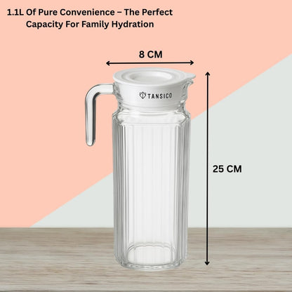 TANSICO 1.1 L Borosilicate Glass Jug