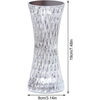 TANSICO Crystal Diamond LED Vase Lamp – 19 cm