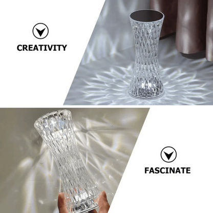 TANSICO Crystal Diamond LED Vase Lamp – 19 cm